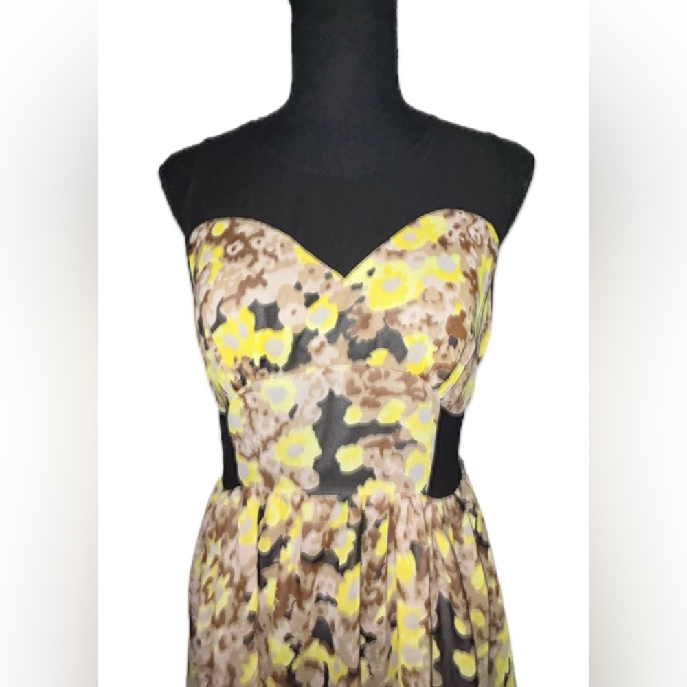 πROMEO & JULIET COUTURE! HIGH-LOW DRESS! SUPER SLEEK! SHEER TOP & SIDE PANELS! - Picture 6 of 16